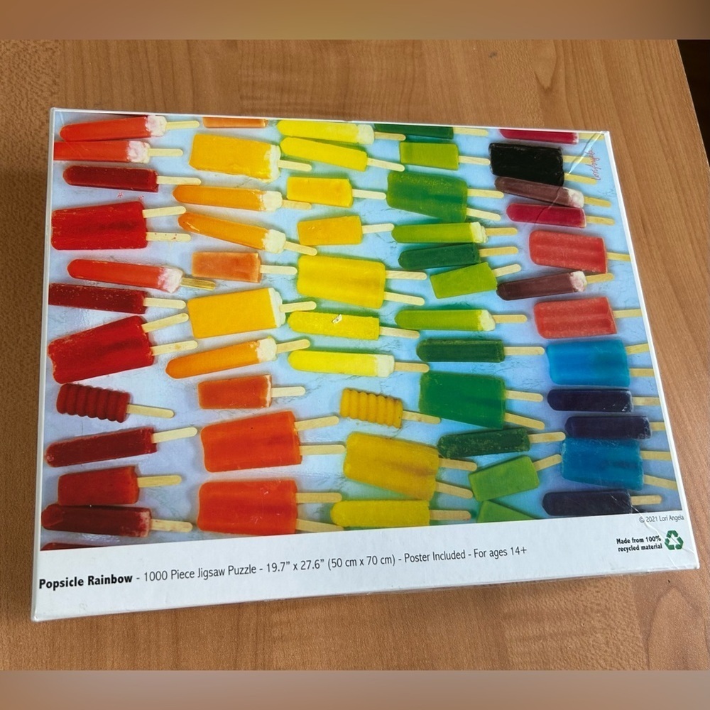 Puzzle Popscicle rainbow 1,000 pieces colorful complete